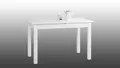 Produktbild: Esstisch Coburg Tisch Küchentisch Esszimmertisch weiß ausziehbar 120-160x70 cm