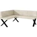 Produktbild: Meblini Eckbank, Creme, Textil, L-Form, 168x128 cm, Esszimmer, Bänke, Eckbänke