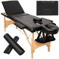 Produktbild: tectake® 3 Zonen Massageliege-Set, Breite 61 cm, Polsterung 3 cm, mit Holzgestell, 210 x 95 x 84 cm