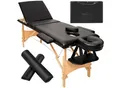 Produktbild: tectake® 3 Zonen Massageliege-Set, Breite 61 cm, Polsterung 3 cm, mit Holzgestell, 210 x 95 x 84 cm