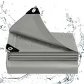 Produktbild: WOLTU Abdeckplane Wasserdicht 140 g/m² PE mit Ösen Grau 2x3 m