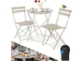 Produktbild: KESSER® Bistroset 3-teilig Bistrotisch mit 2 klappbaren Stühle Set Balkonset Balkonmöbel Klapp-Möbel Gartenset Sitzgarnitur Gartengarnitur Gartenmöbel Sitzgruppe Metall Bistro Gartentisch inkl. Abdeckung