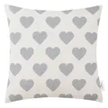 Produktbild: Tom Tailor Zierkissenhülle Hearts grau 45x45cm