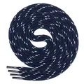 Produktbild: Di Ficchiano Schnürsenkel rund 4,5 mm aus 100% Polyester reißfest heavy-duty wetterfest für Arbeits-, Sicherheits-, Wander- & Trekkingschuhe, Boots – Dunkelblau-Grau (darkblue-grey) 190 cm