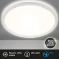 Produktbild: LED Bad Deckenleuchte Rund Panel Lampe IP44 Flach Neutralweiß Licht 29cm Weiß