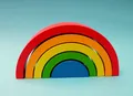 Produktbild: Holzbausteine Regenbogen Motorikspielzeug Geschicklichkeit Kreativität Lernen