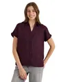 Produktbild: Cecil Leinen-Hemdbluse Rich Burgundy XL