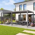 Produktbild: PRIMEYARD  3x6m Pergola in Perlgrau; mit Lamellendach in Perlgrau - (400110)
