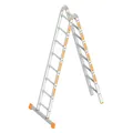Produktbild: TOPIC 1056 Alu Layher Klappleiter 4,71 m, 2x 8 Dreikant-Sprossen, Stahlgelenken