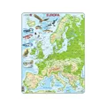 Produktbild: Larsen K70 Puzzle – Physische Karte Europas – 87 Teile – Lernspiel Geografie ab 8 Jahren – Rahmenpuzzle ohne Box für Kinder & Jugendliche