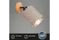 Produktbild: Briloner Leuchten Wandleuchte Wandlampe Extra-Warmweiß Innen Wohnzimmer Flur E27, ohne Leuchtmittel, 2700K - Extra - Warmweiß, Wandlampe, 25x15,5cm, Taupe, max.25W, E27, Innen, Wohnzimmer, Flur