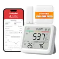 Produktbild: SwitchBot WLAN CO2-Melder, CO2 Messgerät mit IP65 Thermometer Hygrometer und Hub Mini Matter, Luftqualität Messgerät mit CO2-Alarm, Bluetooth CO2 Sensor mit APP, 2 Jahre Datenspeicher