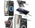 Produktbild: Wigento Handyhülle Für Google Pixel 7 Handy Tasche Magnetische Magsafe Metall Design Silber Cover Case Hülle