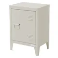Produktbild: Nachtschrank Metall Nachttisch Nachtkommode Nachtkästchen Nachtkonsole Hellgrau
