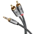 Produktbild: Goobay 65289 Plus Series Audio Adapterkabel AUX, 3,5-mm-Klinke zu Stereo-Cinch-S