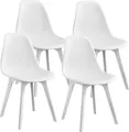 Produktbild: 4x Design Stühle Weiß Esszimmer Stuhl Kunststoff Skandinavisch Set [en.casa]