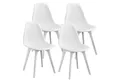 Produktbild: en.casa Esszimmerstuhl (4er Set), »Brevik« Kunststoff Weiß