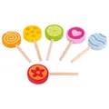 Produktbild: Goki 51554 Lollies 6er Set Holzlollies Kaufmannsladen Zubehör