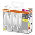 Produktbild: OSRAM Star Filament-Lampe für E14-Sockel, mattes Glas ,Warmweiß (2700K), 806 Lumen, Ersatz für herkömmliche 60W-Leuchtmittel, nicht dimmbar, 3-er Pack