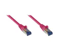 Produktbild: Good Connections Cat.6A Ethernet LAN Patchkabel mit Rastnasenschutz RNS, S/FTP, PiMF, halogenfrei, 500MHz, OFC, 10-Gigabit-fähig (10/100/1000/10000-Base-T Ethernet Netzwerke) - z.B. für Patchpanel, Switch, Router, Modem - magenta, 15m
