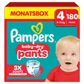 Produktbild: Pampers Baby Dry Pants Gr. 4 Maxi 9-15kg Windeln, 180 Stück, Monatsbox