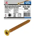 Produktbild: Holzschrauben | T-Profil (für Torx) T20 | 4,0 x 50 mm | 125 Stück