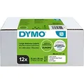 Produktbild: DYMO LW Adressetiketten Authentisch 99012 2093093 Selbsthaftend Schwarz auf Weiß 89 x 36 mm 12 Rollen à 260 Etiketten