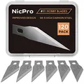 Produktbild: Nicpro 120 Stücke SK-5 Ultrascharfe Skallpell Klingen - #11 Ersatzklingen für Skallpelle, Hobbymesser, Bastellmesser inkl. Aufbewahrungsbox