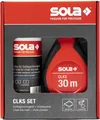 Produktbild: SOLA CLKS Schlagschnur-Set blau - 30 m Markierschnur mit blauer Kreide 230 g in einem praktischen Set - Schnelles Ziehen der Schnur dank 6:1-Getriebe - Großes Kunststoffgehäuse und