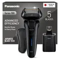 Produktbild: Panasonic Series 900 Premium Nass- und Trocken Rasierer ES-LV9U, 5-fach-Scherkopf mit Linearmotor und Bartdichtensensor Technologie, Pop-up Trimmer, inklusive Reinigungs- und Ladestation, schwarz