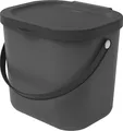 Produktbild: Rotho Mülltrennsystem 6L Albula - Biomülleimer 23,5 x 20,0 x 20,8 cm - Mülleimer mit Deckel - Abfalleimer aus Kunststoff - Müllbehälter mit Griff