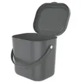 Produktbild: Rotho Albula Komposteimer 6l 23,5x20x20,8cm, anthrazit