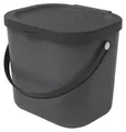 Produktbild: ROTHO Albula Kosmetikeimer Mülleimer Treteimer Badmülleimer anthrazit 6 L