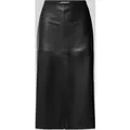 Produktbild: s.Oliver RED LABEL Ausgestellter Midi-Rock in Glattleder-Optik in Black, Größe 36