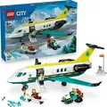 Produktbild: LEGO City Notfallrettungsflugzeug – Set mit Flieger, Schneemobil und 4 Mini-Figuren: Rettungssanitäter, Pilot, Arzt und Skifahrer –  tolles Ge... - Bronze