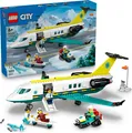 Produktbild: LEGO City Notfallrettungs-Flugzeug – Set mit Flieger, Schnee-Mobil, Mini-Figuren