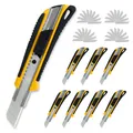 Produktbild: 8 Stück Cuttermesser 18mm Abbrechklinge Kartonmesser Mehrzweck Messer Allzwec...