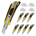 Produktbild: 8 Stück Cuttermesser 18mm,  40 Ersatzklingen