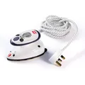 Produktbild: 611916 Dampfbügeleisen Mini UKStecker Bügeleisen, weiß, 19 x 17 x .95 cm