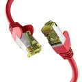 Produktbild: EFB-Elektronik - CAT. 6a Netzwerkkabel bis zu 10 Gbit - 1m LAN Kabel Ethernet Kabel Patchkabel mit Klinken-/Knickschutz - RJ45 Anschluss, S/FTP PIMF Schirmung - Rot