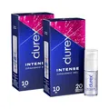 Produktbild: Durex Intense Orgasmic Gel – Stimulierendes Gel für gesteigerte klitorale Empfindsamkeit – Wärmende, kühlende und prickelnde Effekte – 20 ml (2 x 10 ml)