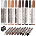 Produktbild: Möbelreparaturset 21-teilig Reparaturmarker und Wachsstifte Eiche, 10 Farben