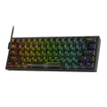Produktbild: Redragon K617 60% kabelgebundene RGB-Gaming-Tastatur, 61 Tasten, vollständig transparente Tastatur, schallabsorbierende Schaumstoffe, durchscheinender benutzerdefinierter Schalter, (K617 SE)