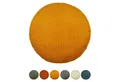 Produktbild: beties Kissenbezug HYggelig No.1, (1 Stück), Samtcord Bodenkissen-Bezug rund ca. 80 cm Ø Hygge Style kurkuma-gelb