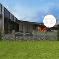 Produktbild: Gabionenzaun U-Form Stahl 570x20x100 cm Steinkorb Gabionenwand verzinkt Element
