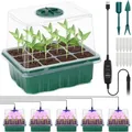 Produktbild: Mini Zimmergewächshaus Anzuchtkasten Set mit Pflanzenlichtern 5er Pack