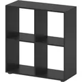 Produktbild: Vicco Bücherregal Tetra, schwarz, aus Holz, 4 Fächer, 72 x 73 x 29cm