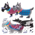 Produktbild: Baker Ross FX692 Scottish Terrier-Hundekissen-Nähset - 2er-Packung, Nähbastelsets für Kinder, Mittel