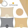 Produktbild: Kesser - Sonnensegel Sonnenschutz Windschutz hdpe Gewebe wasserabweisend & windabweisend 5-Fach quer vernäht robust & stabil Schattenspender Rechteck