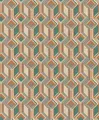 Produktbild: Rasch Vliestapete Orange Beige Petrol Grafisch Rauten Quadrate 746525